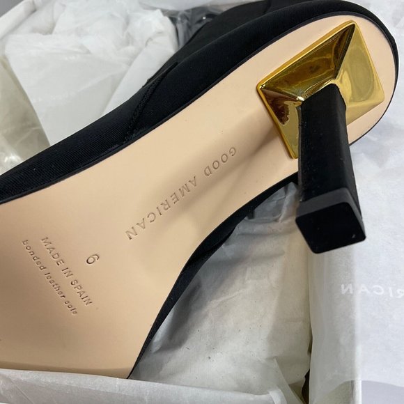 Good American Shoes Booties Womens Sz 6 Kickstand Neoprene Black 001 $319 Nwb - Picture 11 of 12